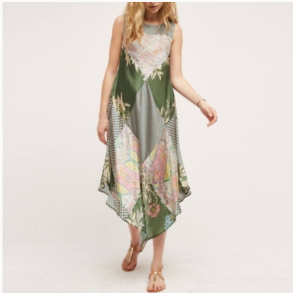 Anthropologie TINY Trouvallie Scarf Patch Dress SP